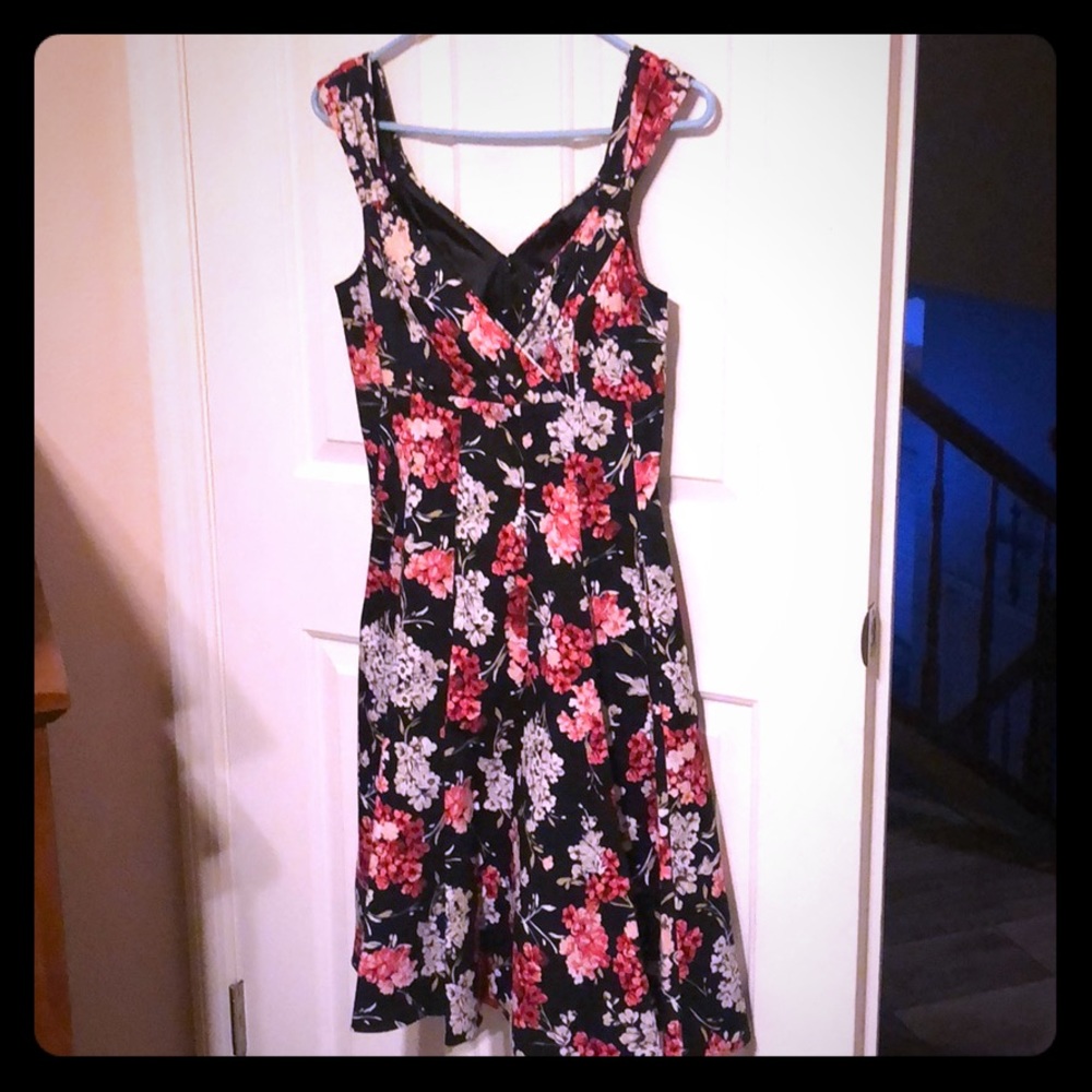 Black floral dress